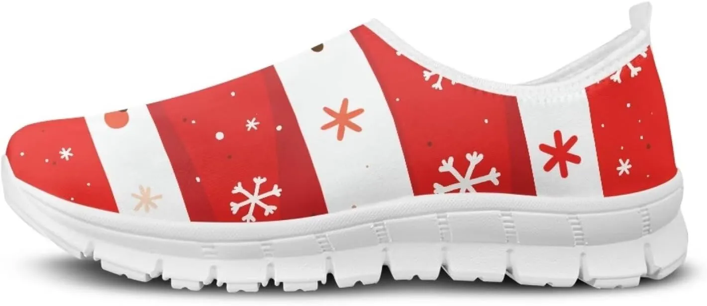 Women's Walking Travel Shoes Slip On Microfiber Casual Loafers Lightweight Comfort Fashion SneakerWhite Sole