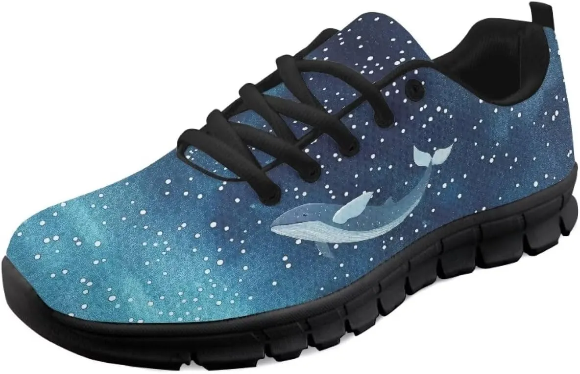 Women's Walking Workout Sneakers Non-Slip Casual Tennis Cozy Lightweight Shoes Flat Work Lace-Up Sneaker for Womens Black US 5-12