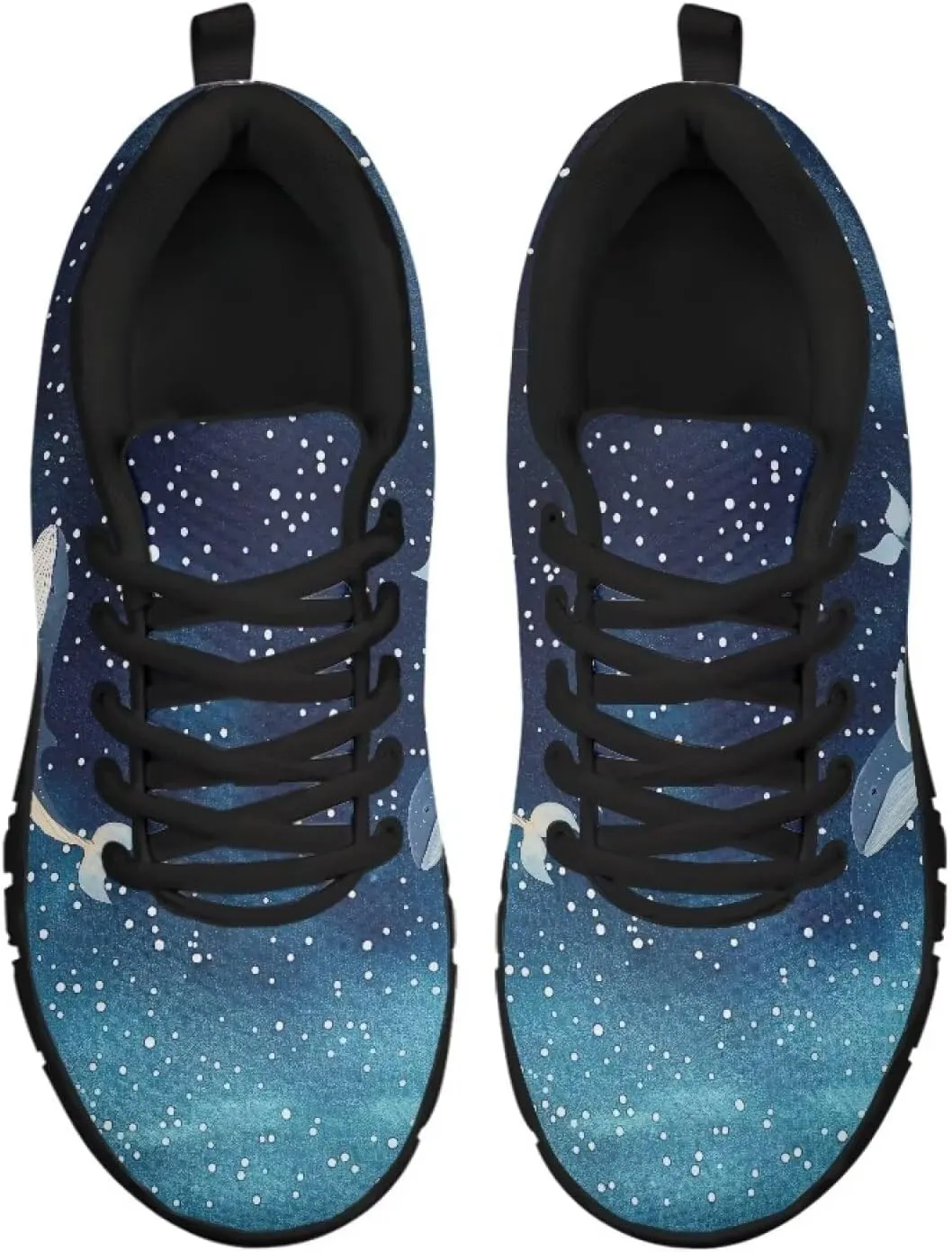 Women's Walking Workout Sneakers Non-Slip Casual Tennis Cozy Lightweight Shoes Flat Work Lace-Up Sneaker for Womens Black US 5-12