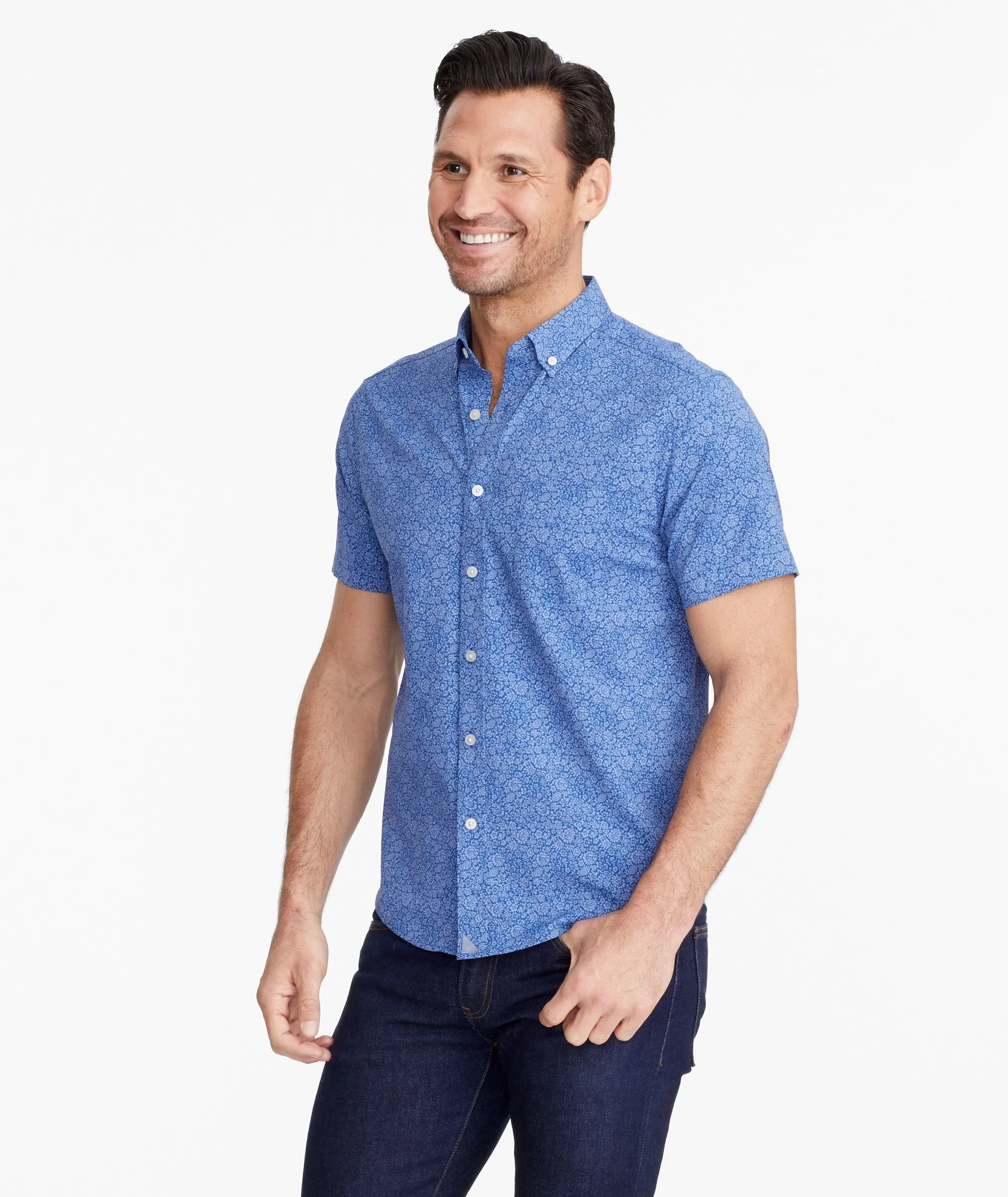 Wrinkle-Free Performance Short-Sleeve Norkeliunas Shirt