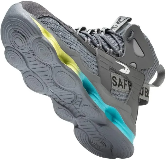 XUNRUO Work Steel Toe Shoes for Men Women,Breathable Lightweight Industrial Construction Safety Boots