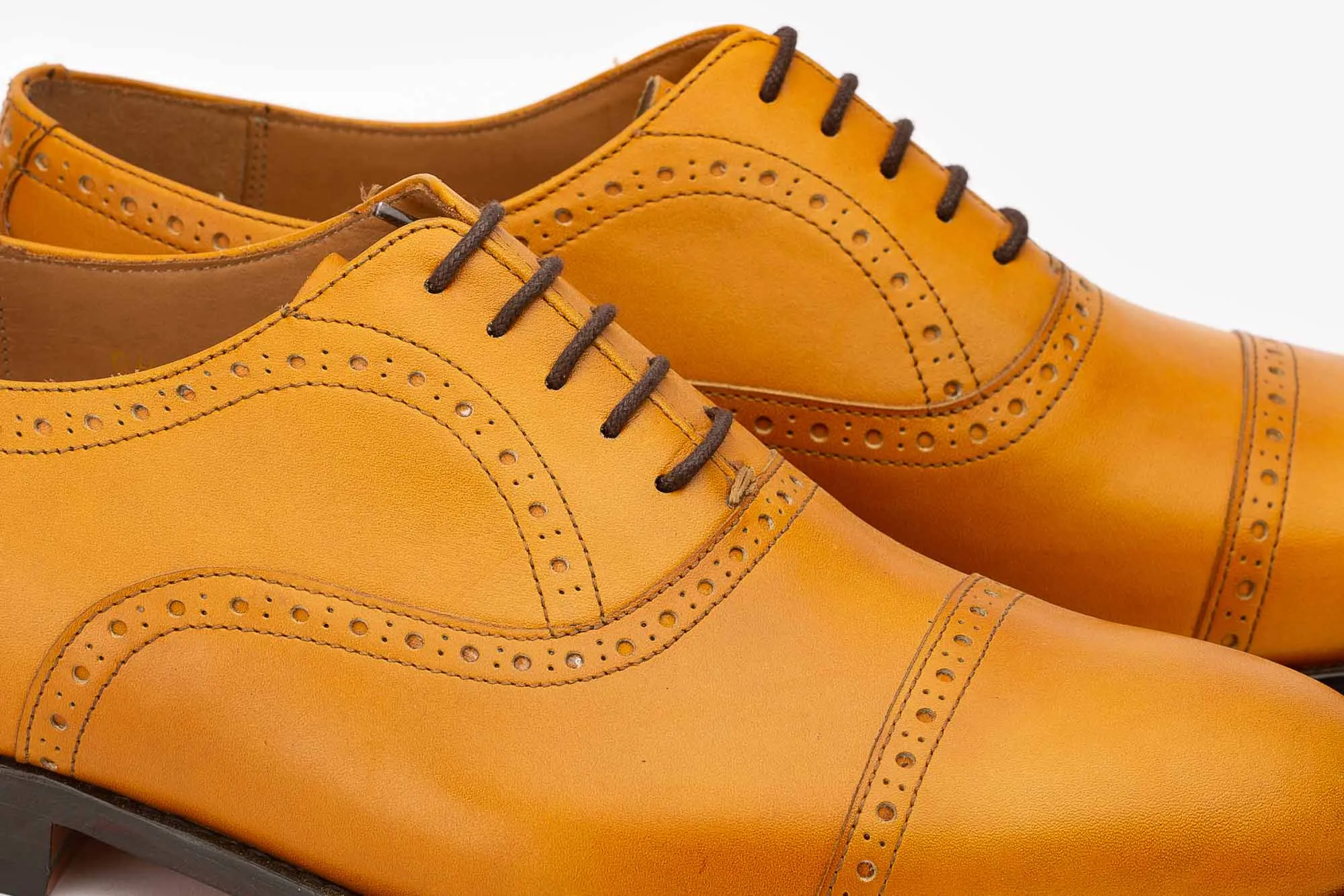 Yellow Captoe Oxfords