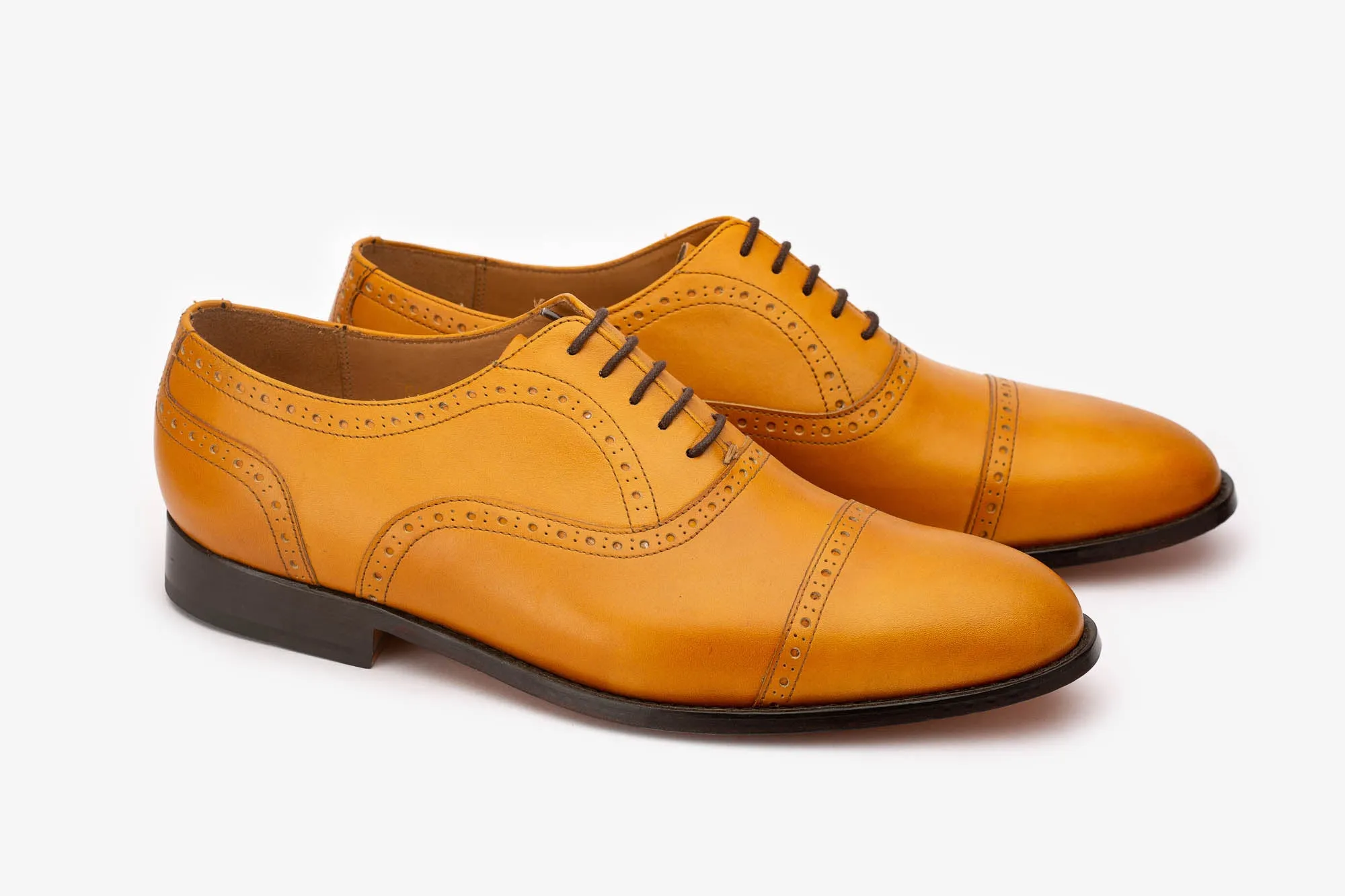 Yellow Captoe Oxfords
