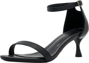 YooPrettyz Women Strappy Evening Heels Two Piece Open Toe Heeled Sandals Leather Party Prom Dressy Shoes