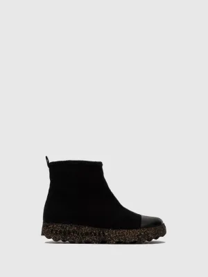 Zip Up Boots COSY Black