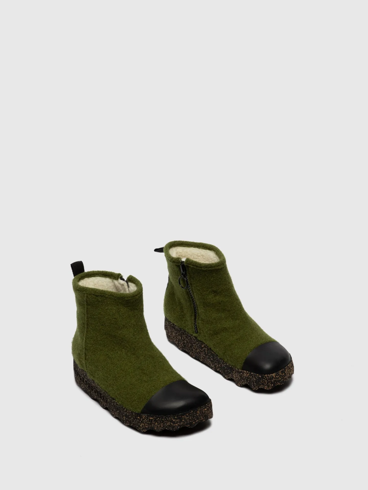 Zip Up Boots COSY Pine