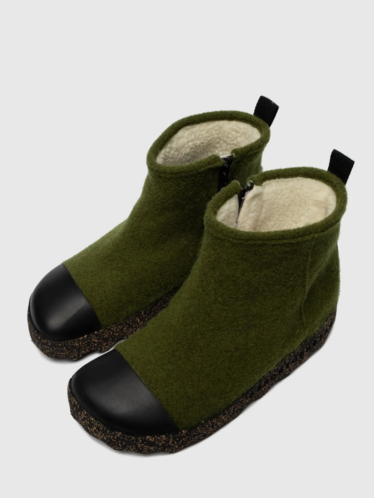 Zip Up Boots COSY Pine